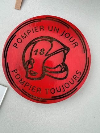 Sous Verre "Pompier un jour"